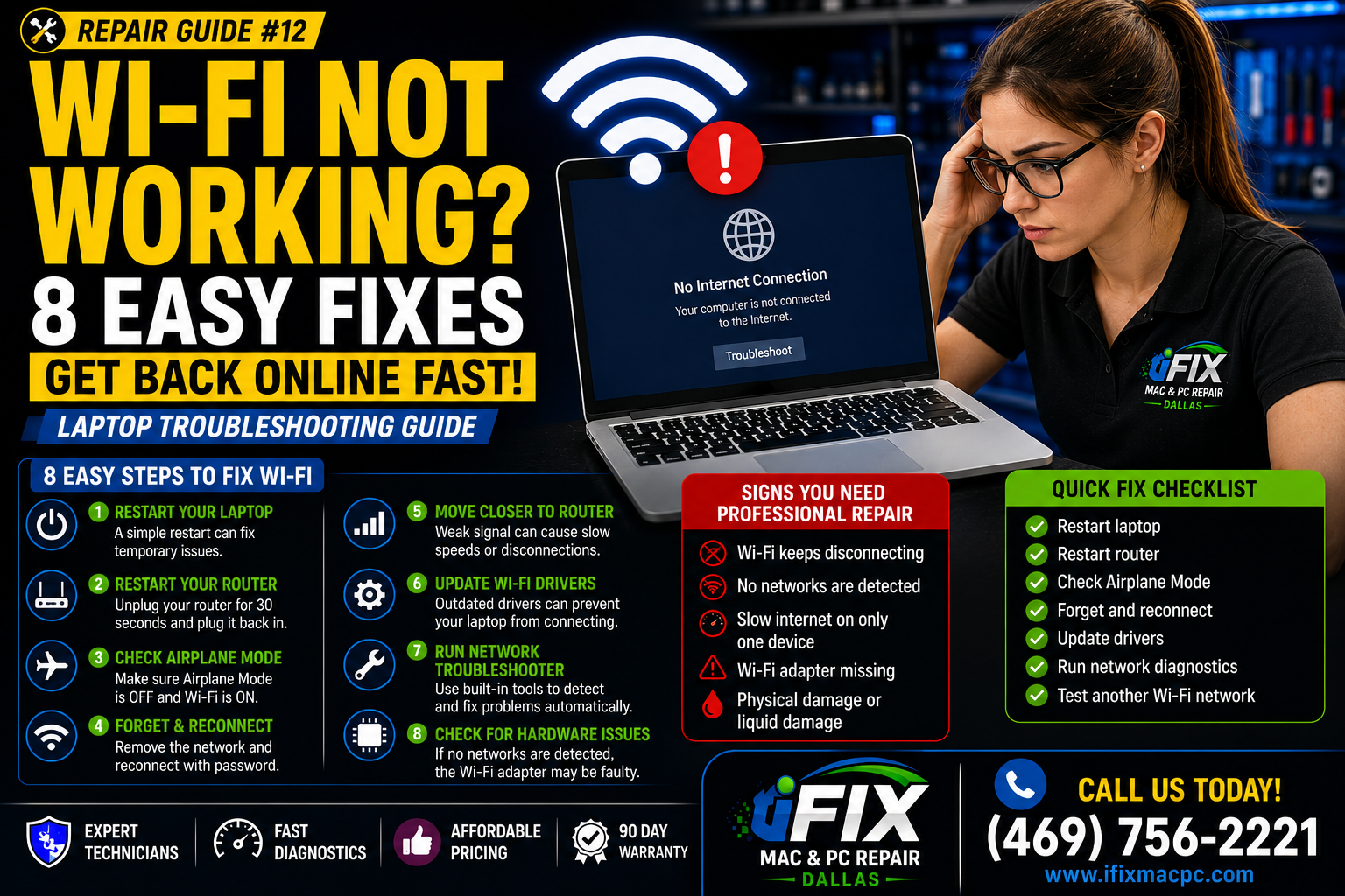 Laptop Wi-Fi Not Working? Troubleshooting Guide | Dallas Computer Repair