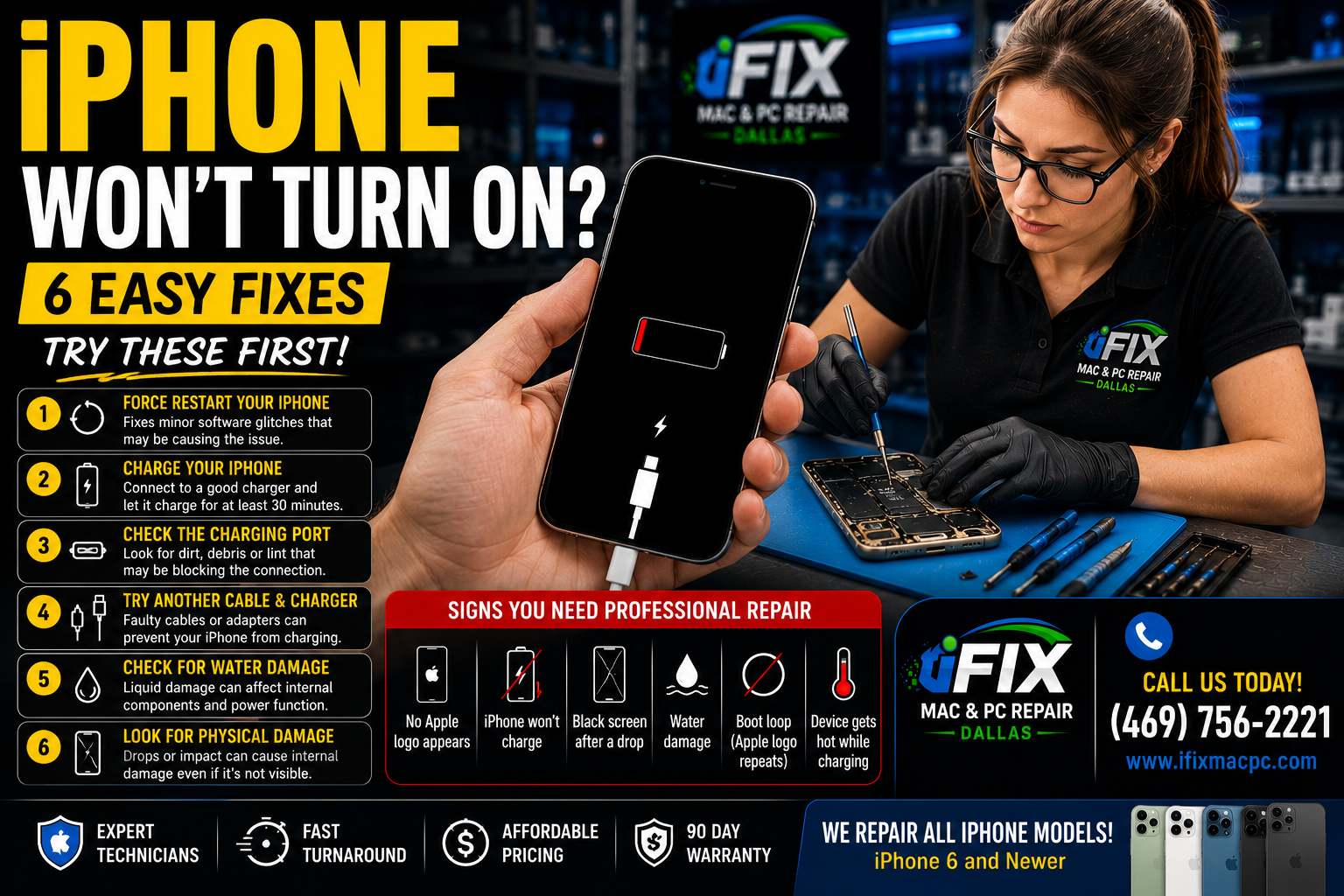 iPhone Won't Turn On? Troubleshooting Guide | iPhone Repair Dallas